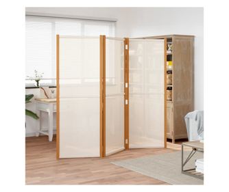 Paravan za sobu s 3 panela, bijela krem, 210x180 cm