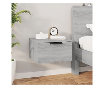 Falra szerelhető éjjeliszekrény, sonoma szürke, 34x30x20 cm