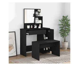 Toaletni stolić, crni, 86,5x35x136 cm