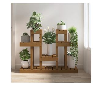 Suport pentru plante, maro, 104,5x25x77,5 cm, lemn masiv de pin