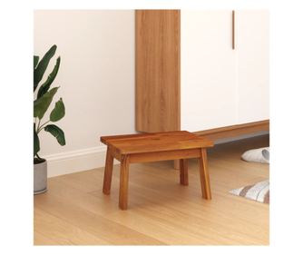 Tabure s 1 stopnico, 38x26x22 cm, masivno akacijevo leso