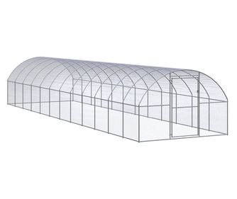 Птичарник на открито, 3x12x2 м, поцинкована стомана
