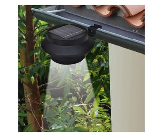 Lampă solară pentru exterior 6 pcs Lumină pentru gard Neagră