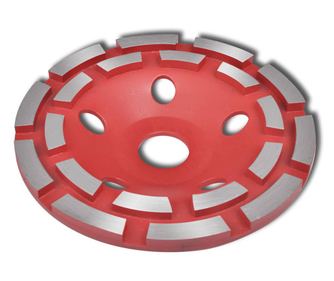 Disc diamantat tip cupă, cu două rânduri, 125 mm