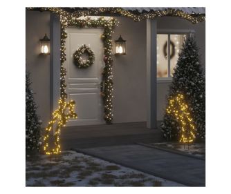 Decorațiune meteorit cu lumini de Crăciun/țăruși 115 LED 89 cm