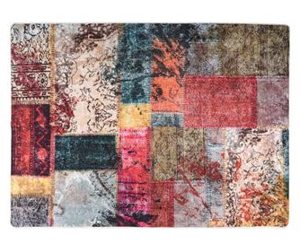 Covor lavabil, mozaic multicolor, 150x230 cm, anti-alunecare