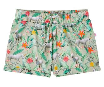 Pantaloni scurți de copii cu șnur, kaki, 128