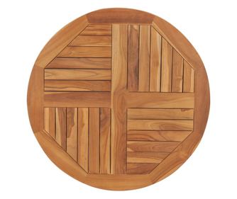 Kerek asztallap, 80 cm, tmr teakfa, 2,5 cm