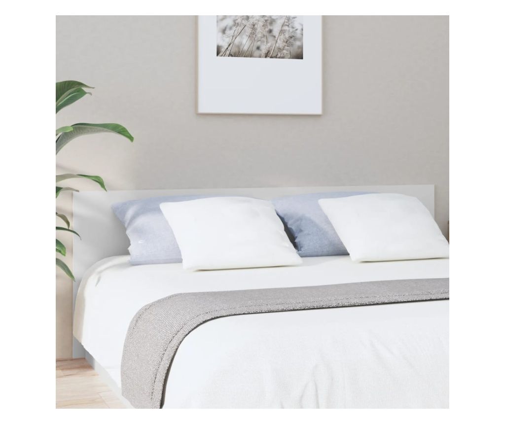 Tepih za krevet, bijel, 200x1,5x80 cm, obrađeno drvo