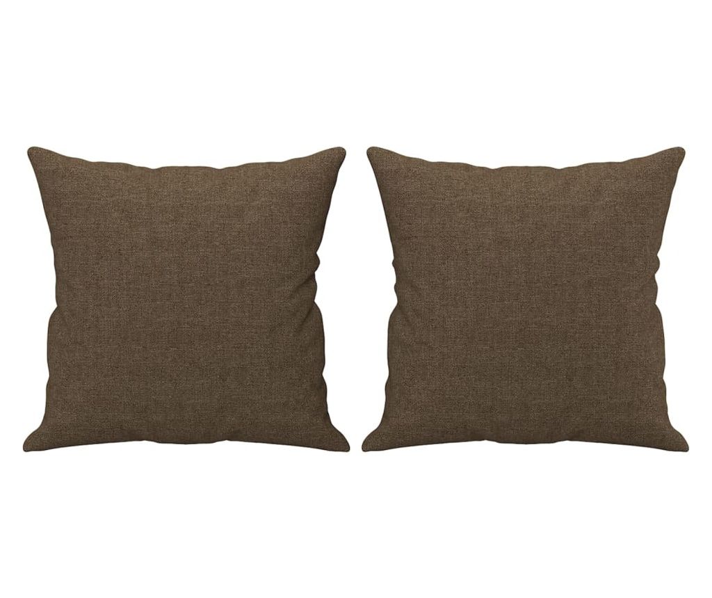 vidaXL Perne decorative, 2 buc., maro, 40x40 cm, material textil