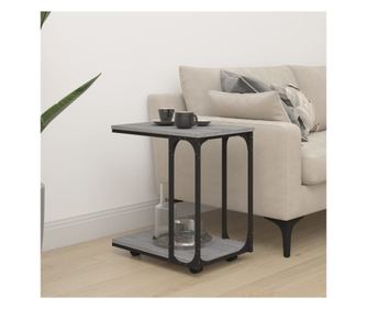 Βοηθητικό Τραπεζάκι με Ρόδες, Sonoma Grey 50x35x55.5 εκ. Επεξεργασμένο Ξύλο
