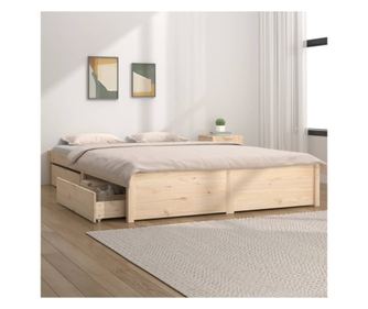 Κρεβάτι με συρτάρια, 200x200 εκ.