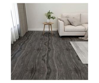 Plăci de pardoseală autoadezive 55 buc. gri închis PVC 5,11 m²