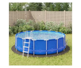 Geotextília medencetakaró, világos szürke, Ø428 cm, poliészter