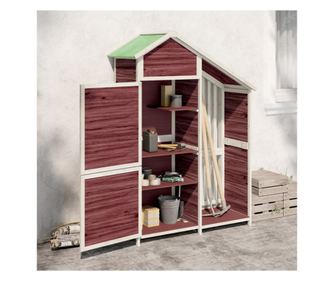 Ξυλόσπιτο Κήπου Καφέ 120x53.5x170cm από Μασίφ Ξύλο Πεύκου