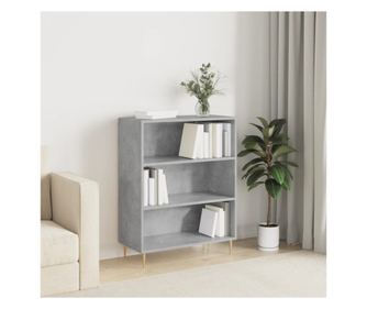 Beton szrke knyvespolc, 69,5x32,5x90 cm, faforgcslap