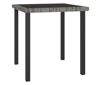 Kerti asztal, szrke, 70 x 70 x 73 cm, polirattan