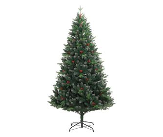 Zglobno umjetno božićno drvce s crvenim bobicama 120 cm