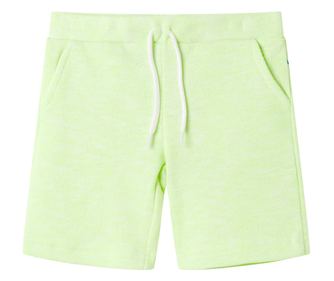 Pantaloni scurți pentru copii cu șnur, galben neon, 116