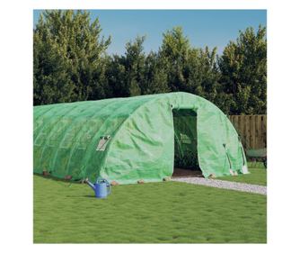 Staklenik s čeličnim okvirom, zelene boje, 70 m², 14x5x2,3 m