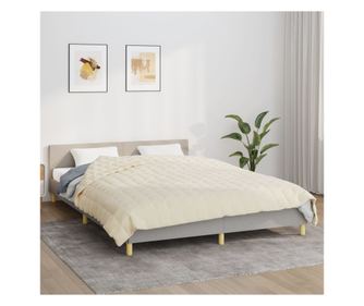 Teg deka s utezima, svijetla krem, 220x235 cm, 11 kg, tekstil