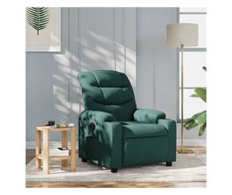Fotoliu rabatabil, verde închis, material textil