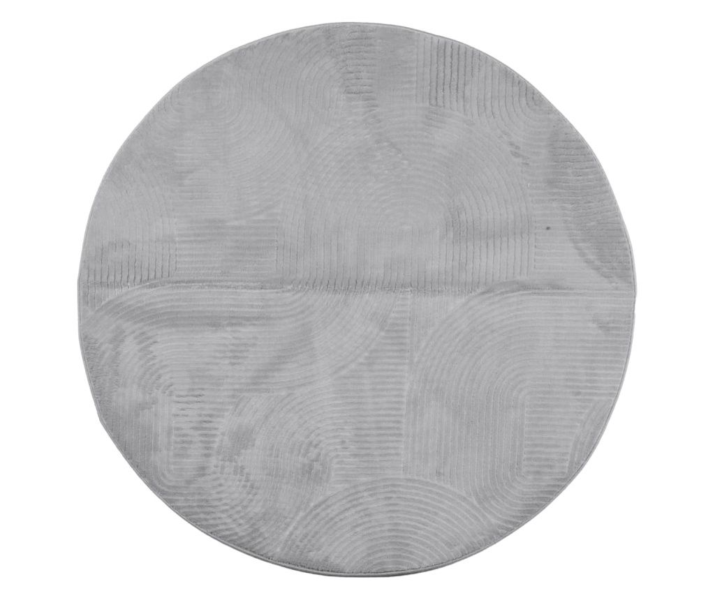 vidaXL "IZA" Rug with Scandinavian Look, Short Pile, Grey, Ø 200 cm