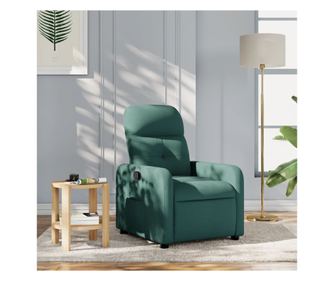 Fotoliu rabatabil, verde închis, material textil