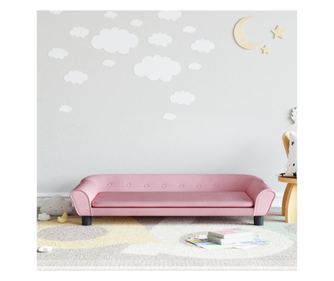 Dječja sofa, ružičasta, 100x50x26 cm, baršun