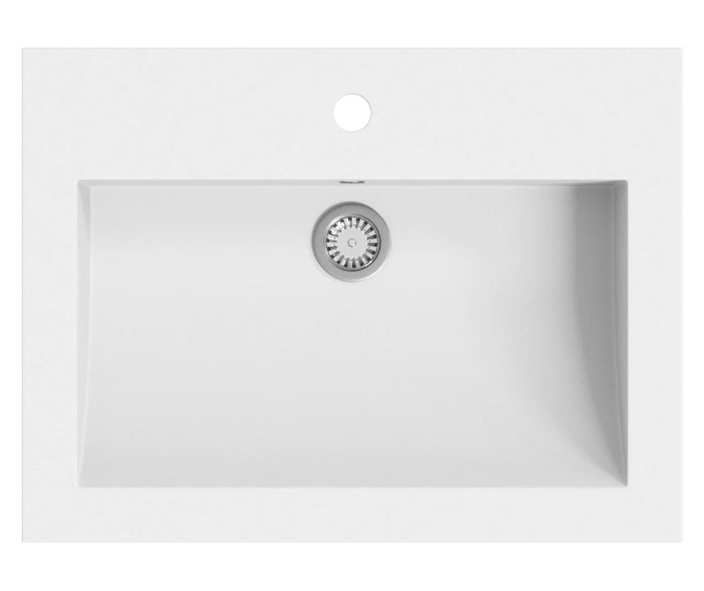 vidaXL Granite Sink White 600x450x120 mm