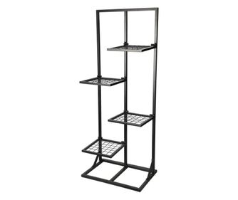ProGarden Suport pentru flori cu 4 rafturi, negru, 40x27x102 cm