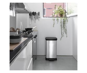 Coș de gunoi cu pedală „Deco”, 50 L, argintiu