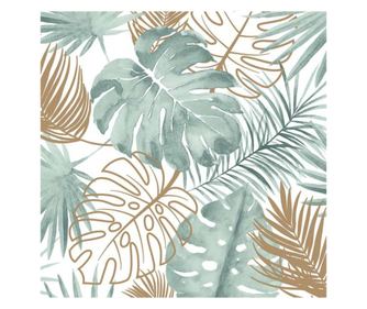 Tapet model frunze Monstera, verde
