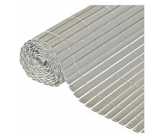 Paravan de grădină cu două fețe, gri, 1,5 x 3 m, PVC