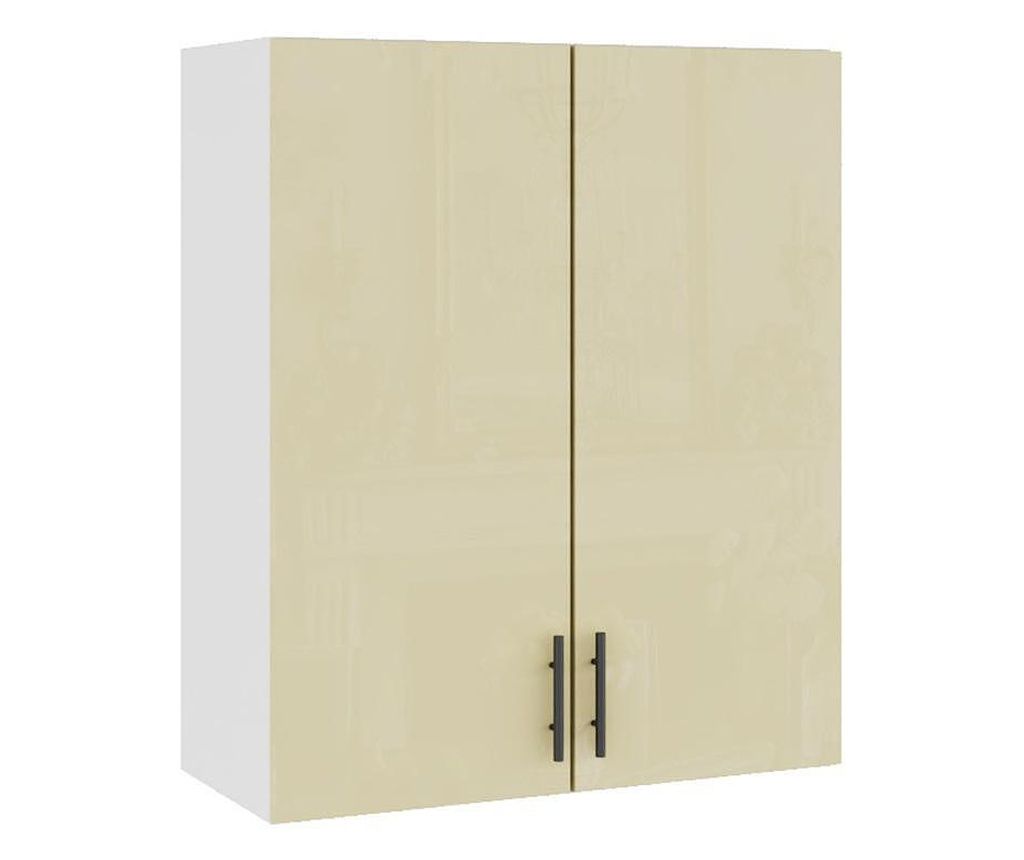 Corp superior de bucatarie, Sani Glamur, 60x30x72 cm, Bej Lucios