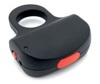 Electrosoc Stil Inel MRG M1024, Pentru Autoaparare Raufacatori si Animale, Legal, Portabil, Negru