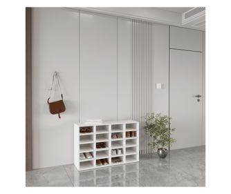 Pantofar haaus Tisso, 20 Rafturi, Alb, 104 x 30 x 68 cm