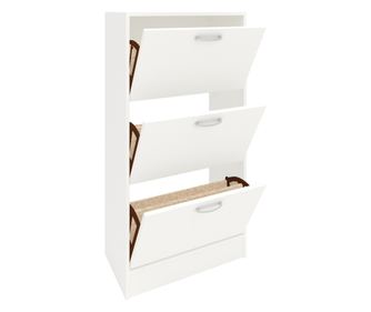 Pantofar haaus Rin, 3 Usi, Alb, 63 x 30 x 120 cm