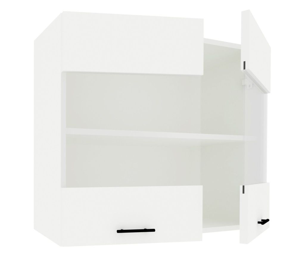 Corp Superior haaus Karo, 2 Usi, cu sticla, Alb, 80 x 30 x 60 cm