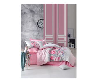 Луксозен спален комплект Flona pink 4 части , 100% натурален памук