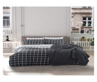 Луксозен спален комплект Casual Lacivert DG 100% cotton , Ranforce