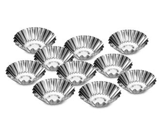 Set forma prajituri individuale, 10 piese, 7cm, SNB