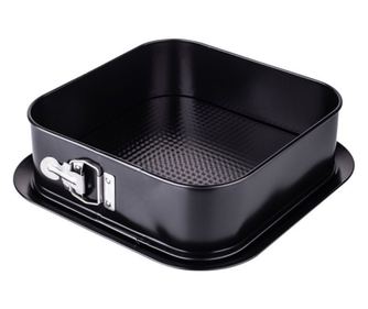 Forma copt 24x24x6cm, baza detasabila, invelis antiaderent, negru, SNB