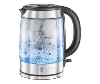 Ceainic electric din sticlă cu filtru Russell Hobbs Clarity 20760-57, 2200W, 1L, Iluminat, Încălzitor ascuns, SCHOTT DURAN, Filt