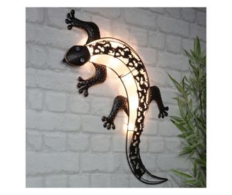 Λάμπα ηλιακή τοίχου για κήπο με LED Gecko