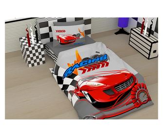 Единично капитонирано покривало за легло в комплект с калъфка OR Racing 70/30 П/ПЕ