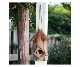 Casuta pentru pasarele, din lemn - 22 cm