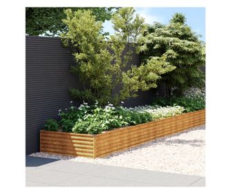 Podignuti vrtni sloj, 579x100x36 cm, corten čelik