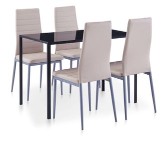 Set kuhinjskog namještaja, 5 dijelova, cappuccino