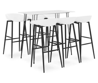 Set barskog namještaja, 7 dijelova, bijelo